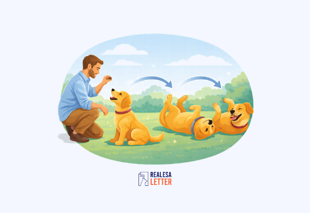 how to teach a dog to roll over